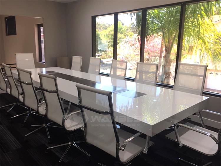 White conference table 