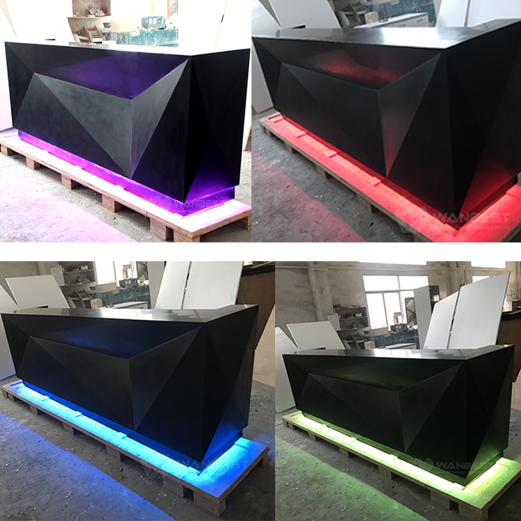 Bar counter with RGB LED light