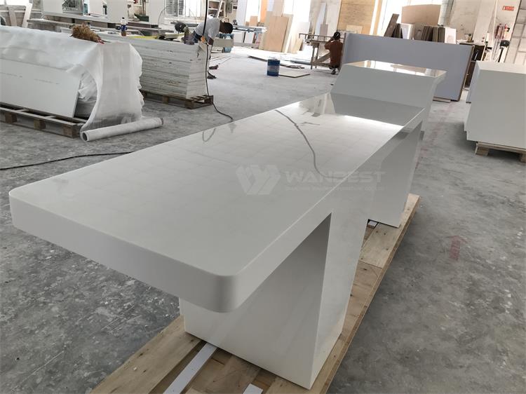 The side of solid surface office desk 