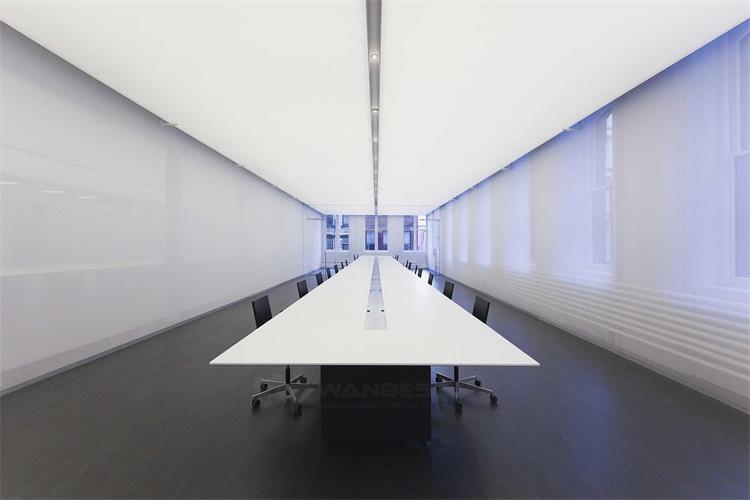 White solid surface conference table 