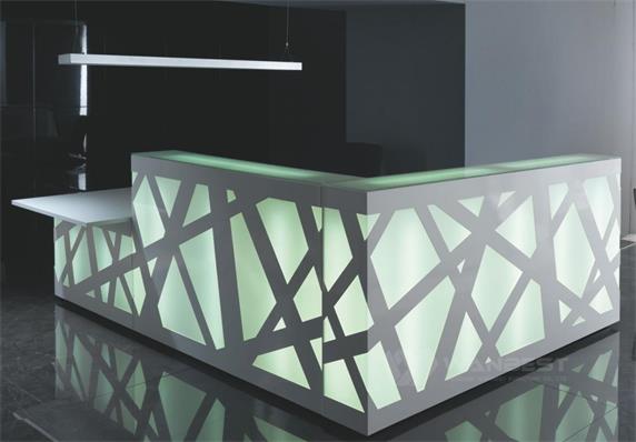 Customized Office Modern LED Light Front Counter For Sale