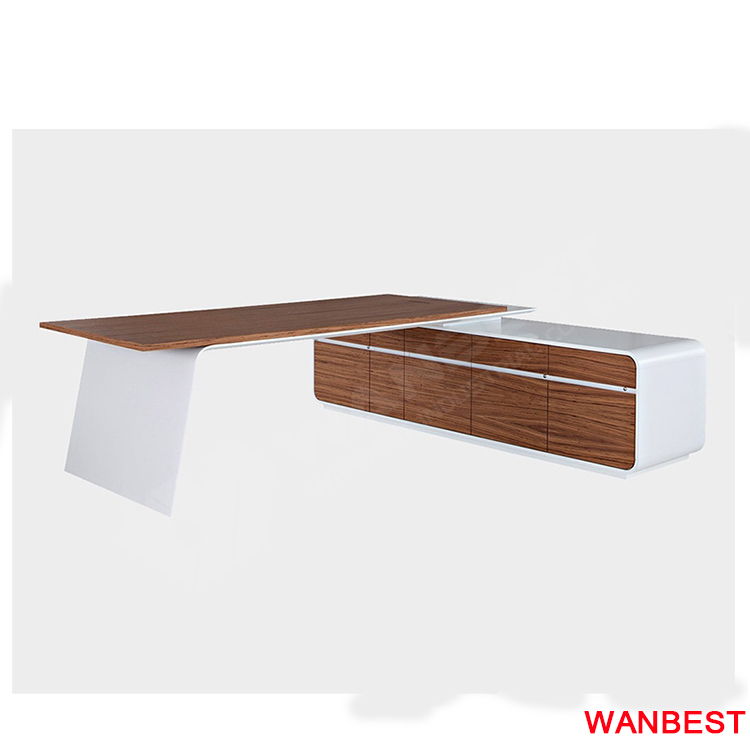 Solid surface & wood office desk 