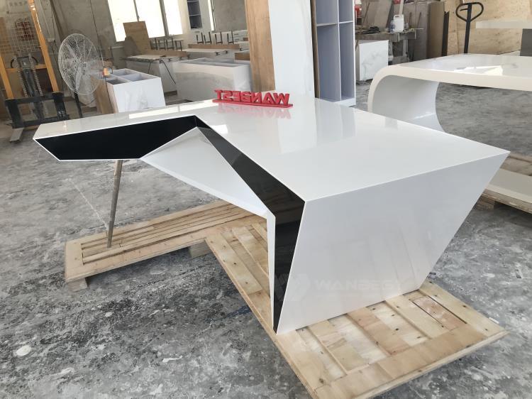 Unique design artificial stone office desk 