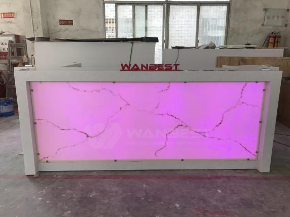 Artificial Stone Commercial RGB LED Bar Counter For Sale