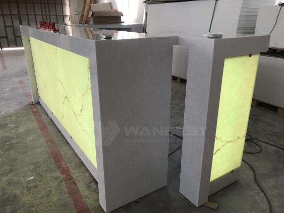 Artificial Stone Commercial RGB LED Bar Counter For Sale