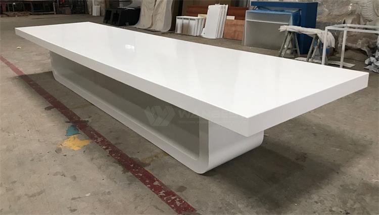 .Wood white lacquer painting large conference table