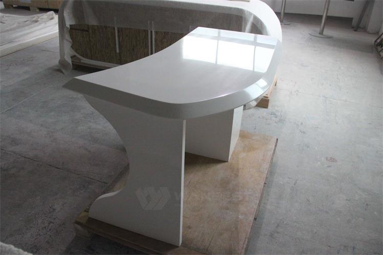 The side of artificial stone office desk 