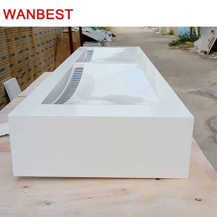 The side of solid surface wash basin 