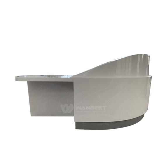 New Commercial Artificial Stone Semicircle Standard Size Reception Desk
