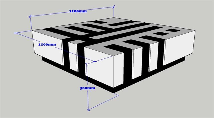 3D drawing coffee desk 