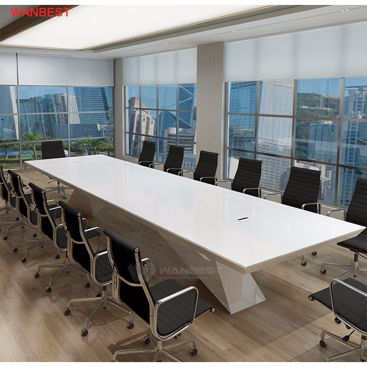The wholesight of white solid surface conference table 