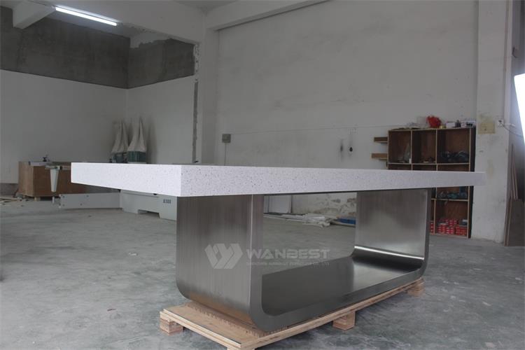 Stainless steel leg conference table 