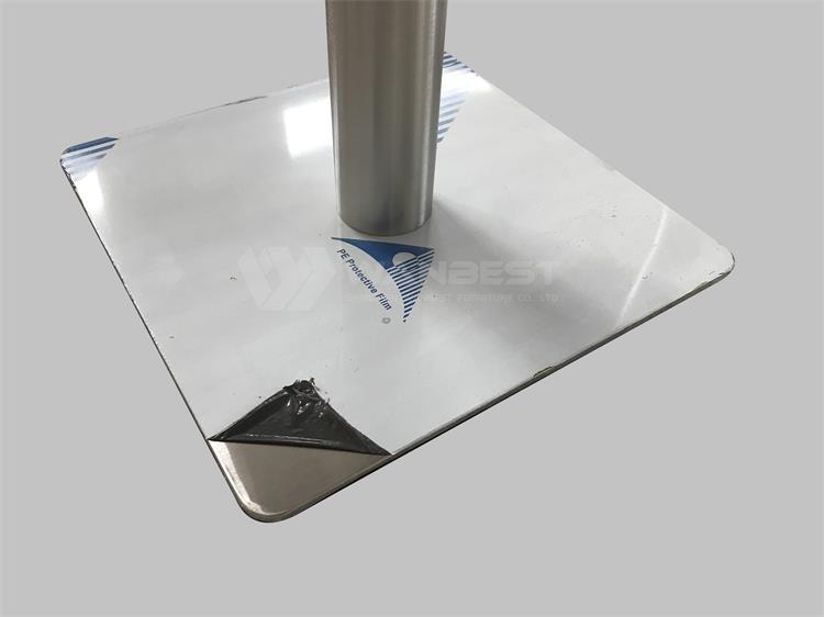 The stainless steel leg of dining table 