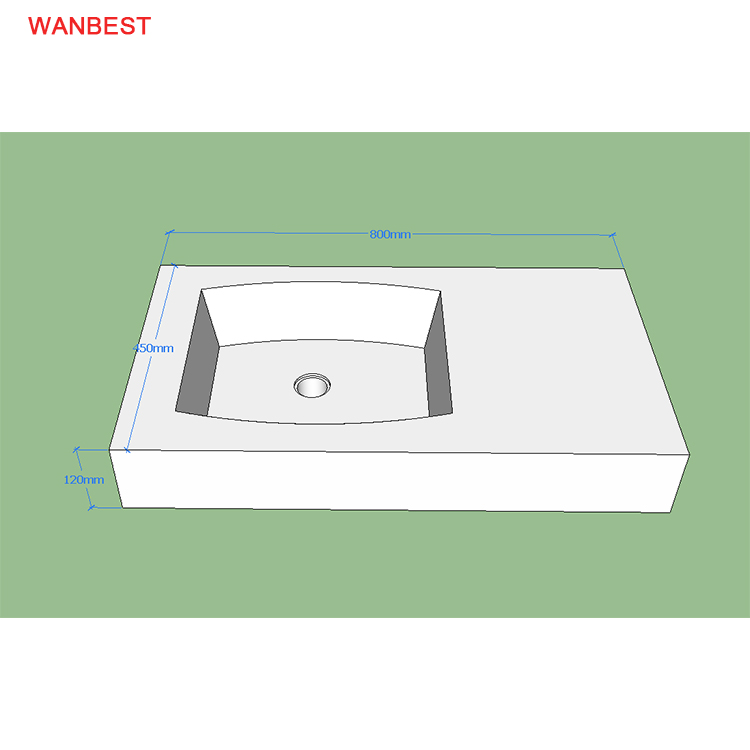 3D drawing bathroom sink 