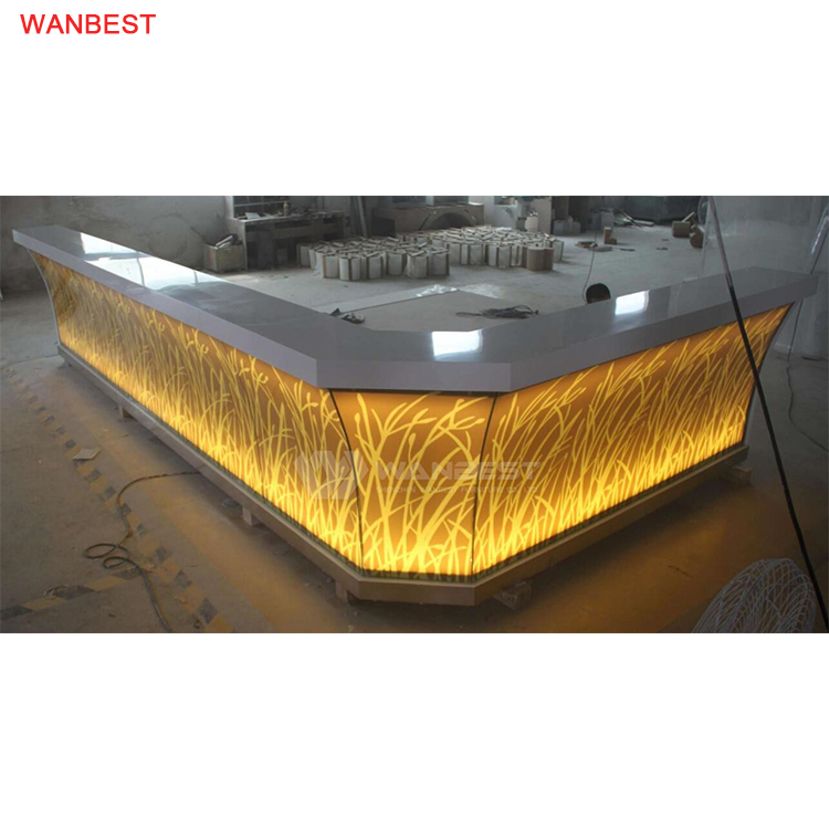 L Shape LED Night Commercial Bar Counter 