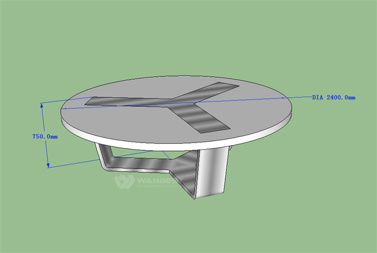 3D drawing of conference table 