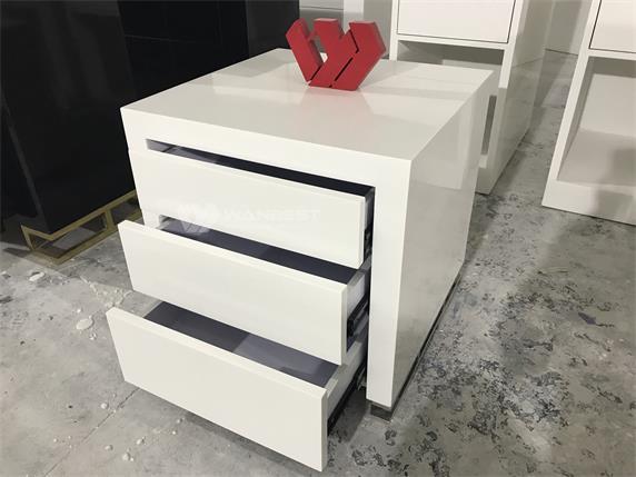 Square Acrylic White Beauty Salon Commercial Display Counter