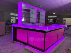 Hight Quality Acrylic Solid Surface Translucent Stone Large Restaurant Pub Counter