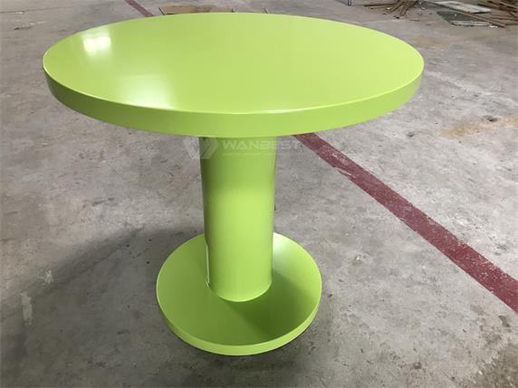 Green acrylic solid surface high quality modern dining table