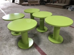 Green acrylic solid surface high quality modern dining table