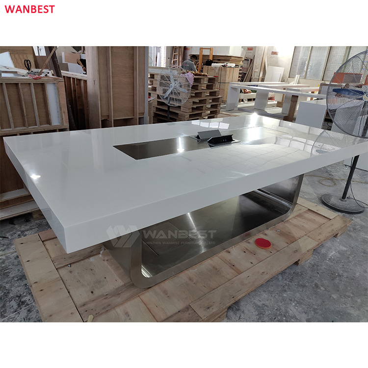 conference table with 304# stainless steel leg 