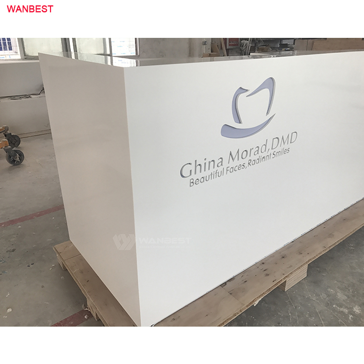 The LOGO of reception desk for sale