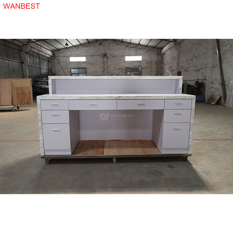 reception desk with drawers 