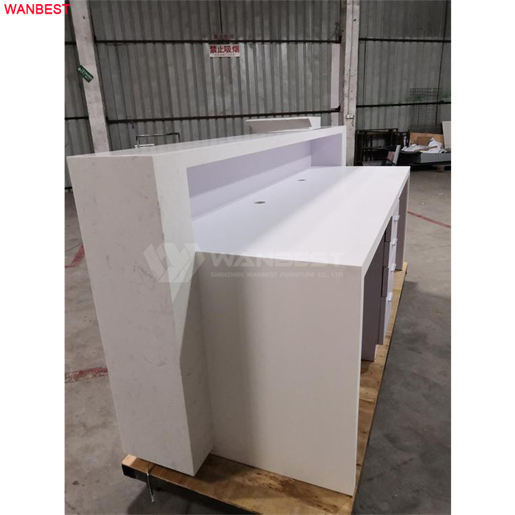Two computer line hole 2.5 long meter best marble stone reception furniture counter