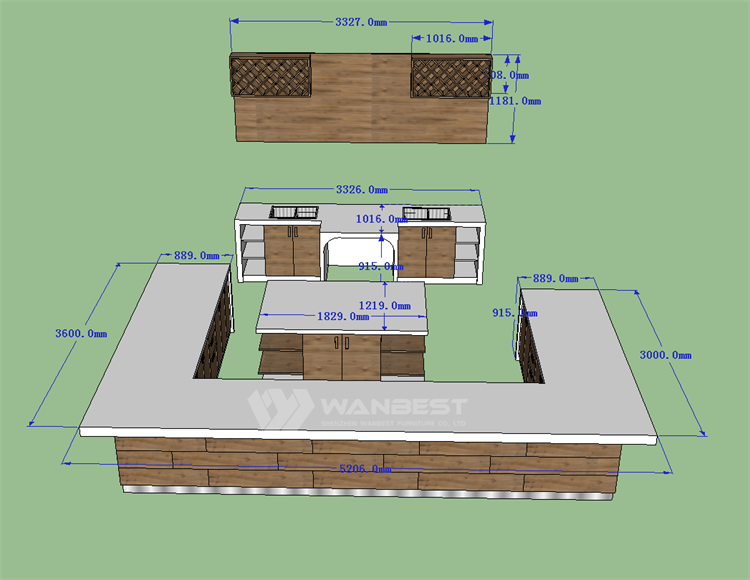 3D drawing bar counter