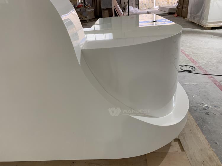  China Factory Supply Marble Stone Best Material Modern Design Canada Reception Desk