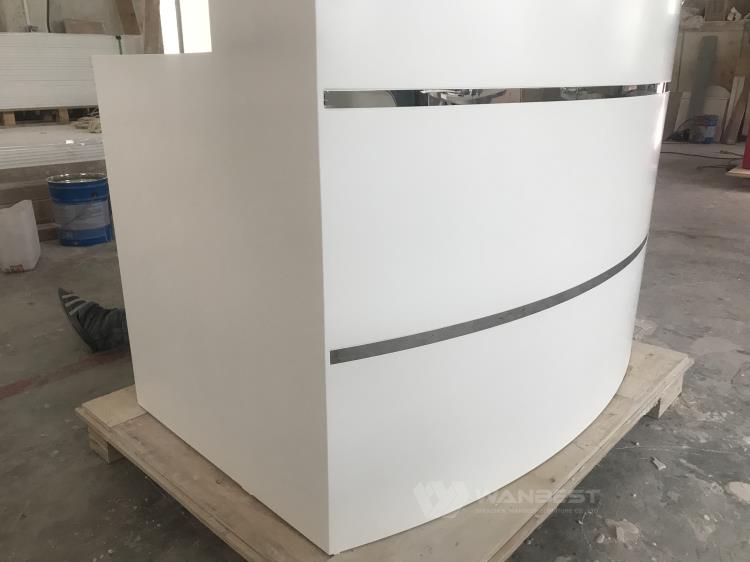 reception desk with stainless steel 