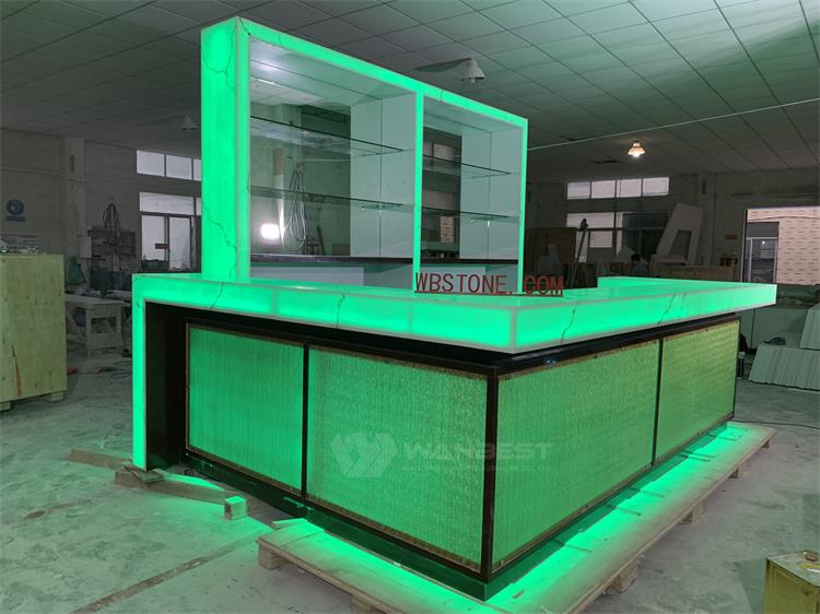 Bar counter with RGB LED light 