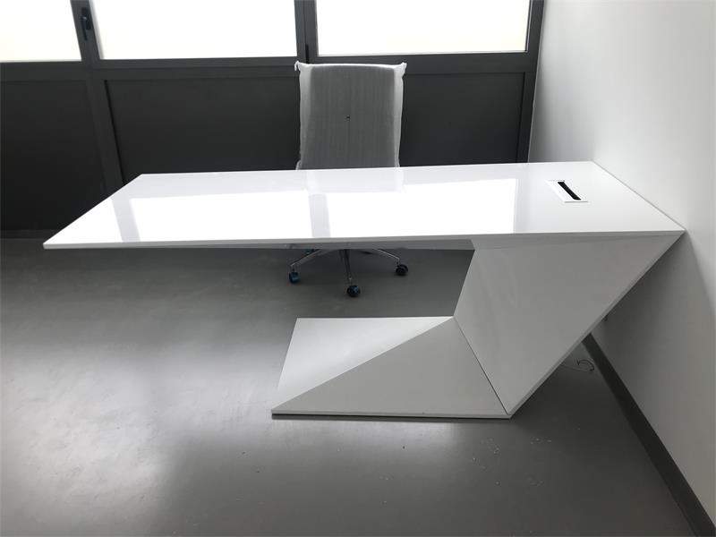 white office desk corian marble