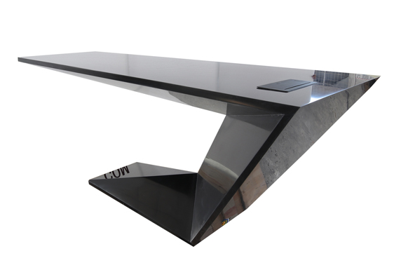 Z shape elegant design high gloss CEO office desk