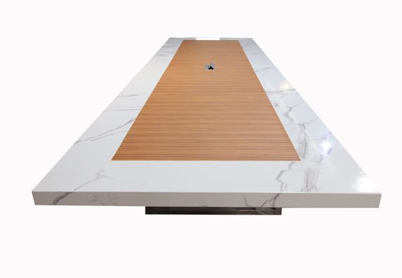large artificial stone marble combine wood veneer conference table