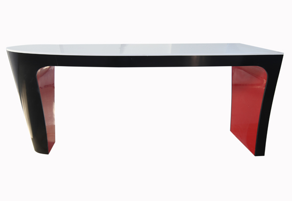 oval office desk artificial stone red and black color
