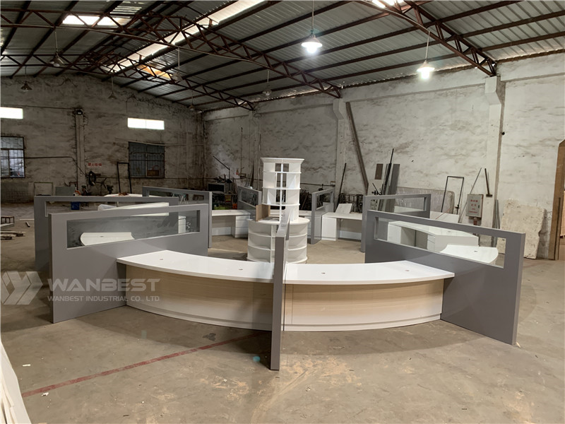 circular reception desk