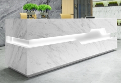 modern Salon marble reception counter led  front desk price
