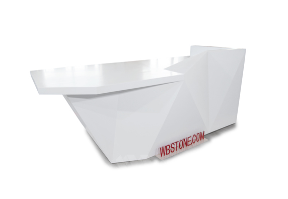 White restaurant office  salon reception counter desk