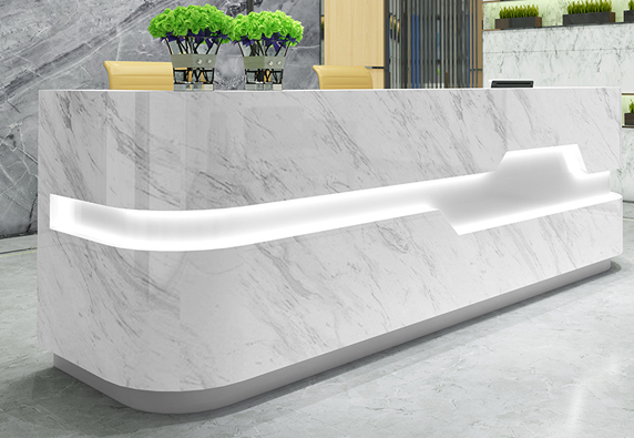 modern Salon marble reception counter led  front desk price