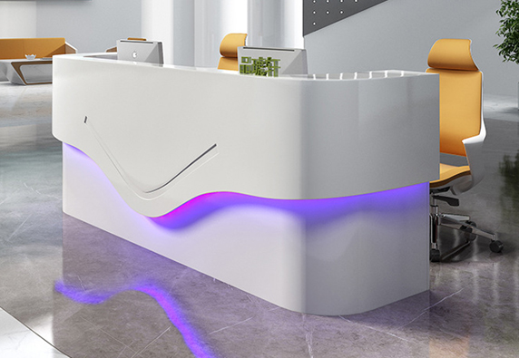 White Reception Desk Elegant Luxury Spa Salon