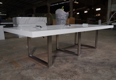 white stone simple design conference room meeting table