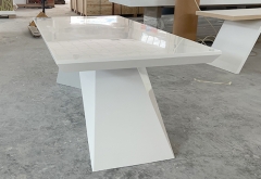 small white marble unique conference table design