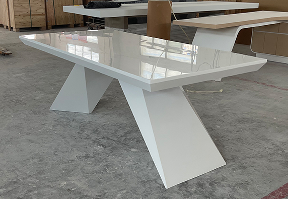 small white marble unique conference table design