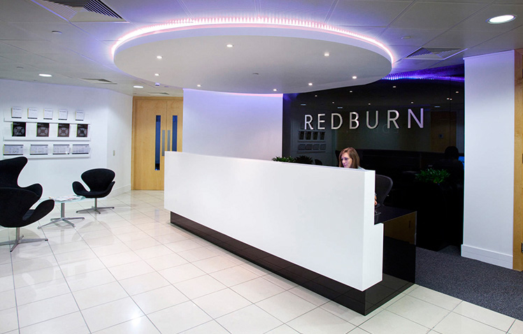 Corian Flower Pattern Front Desk