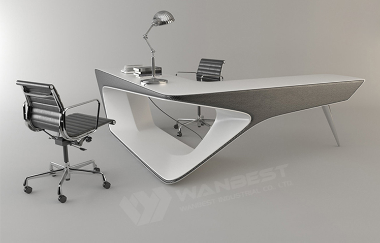 V Shape Luxury Fashion CEO Office Desk