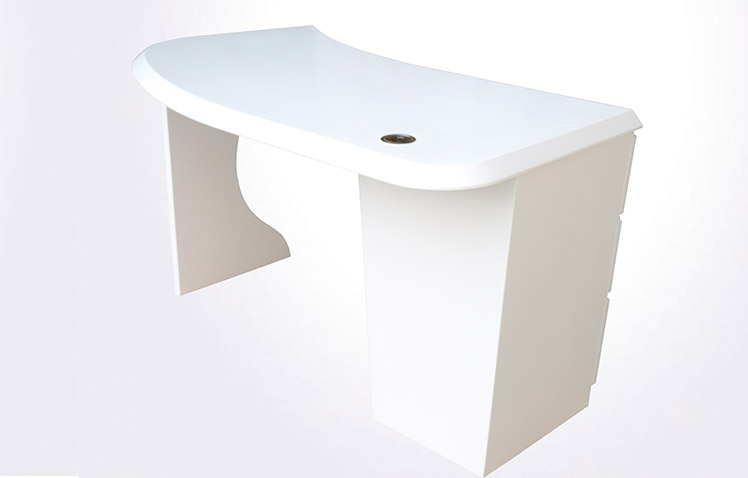 Cheap Curved Design White Office Desk