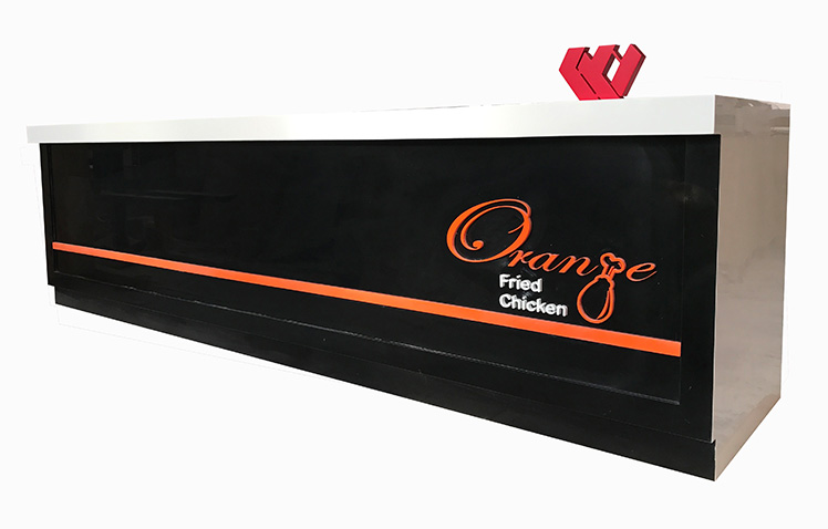 LOGO Restaurant solid surface straight bar counter