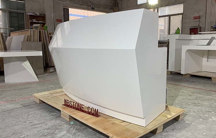 White Diamond 1 Personal Seat Reception Desk