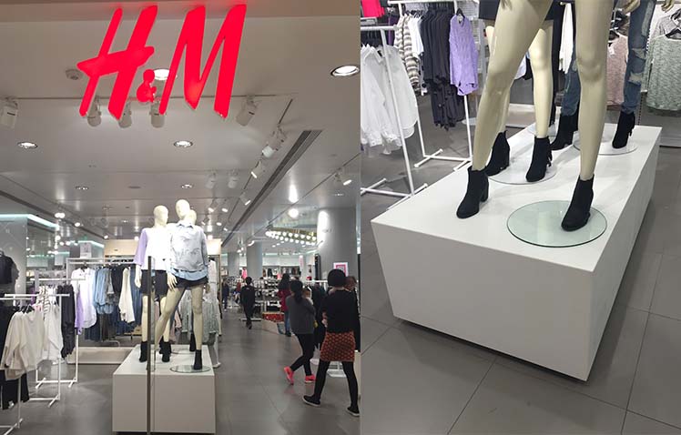 H&M Clothes Marble Display Counter